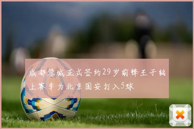 成都蓉城正式签约29岁前锋王子铭上赛季为北京国安打入5球
